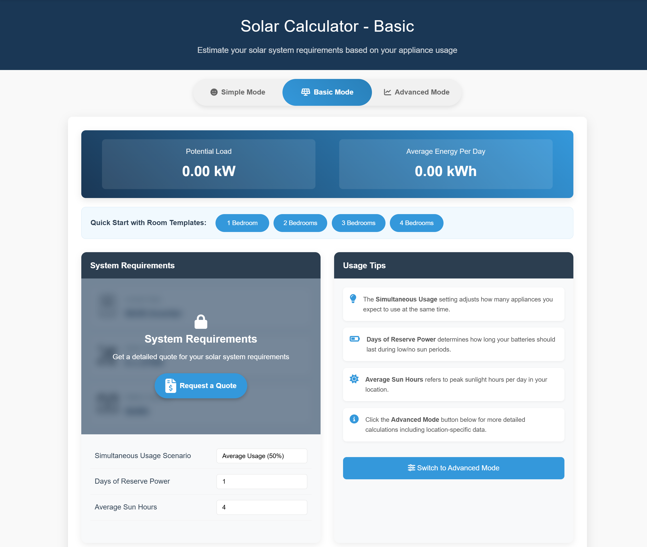 Standard Mode Calculator